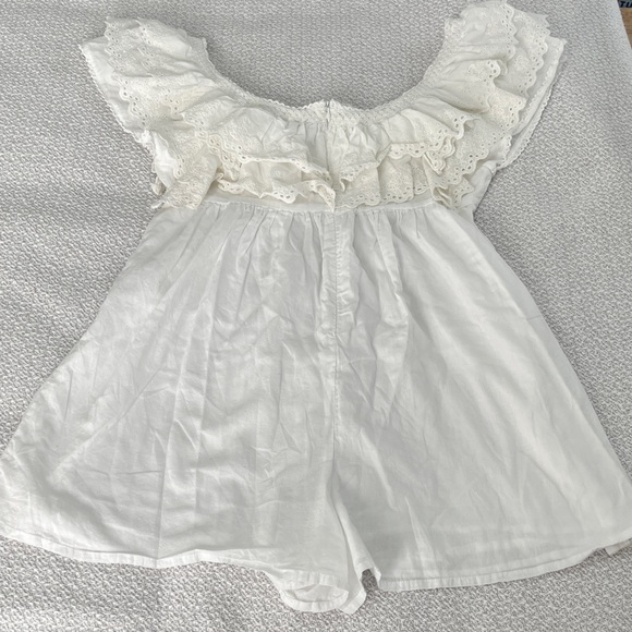 ASOS White Lace Ruffle Romper - Picture 4 of 5